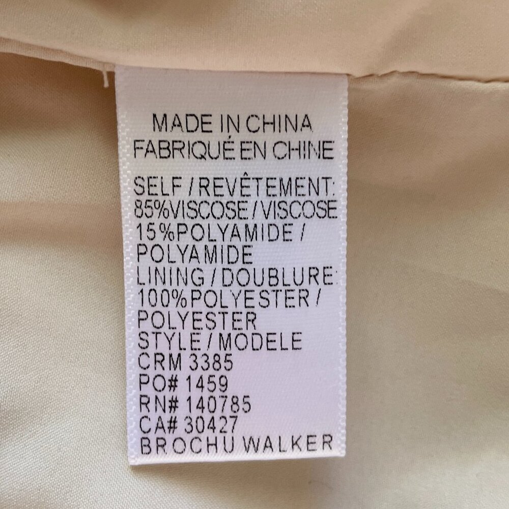 Brochu Walker Goyad Mini Dress Cream Textured Tie Front XS - Picture 8 of 10
